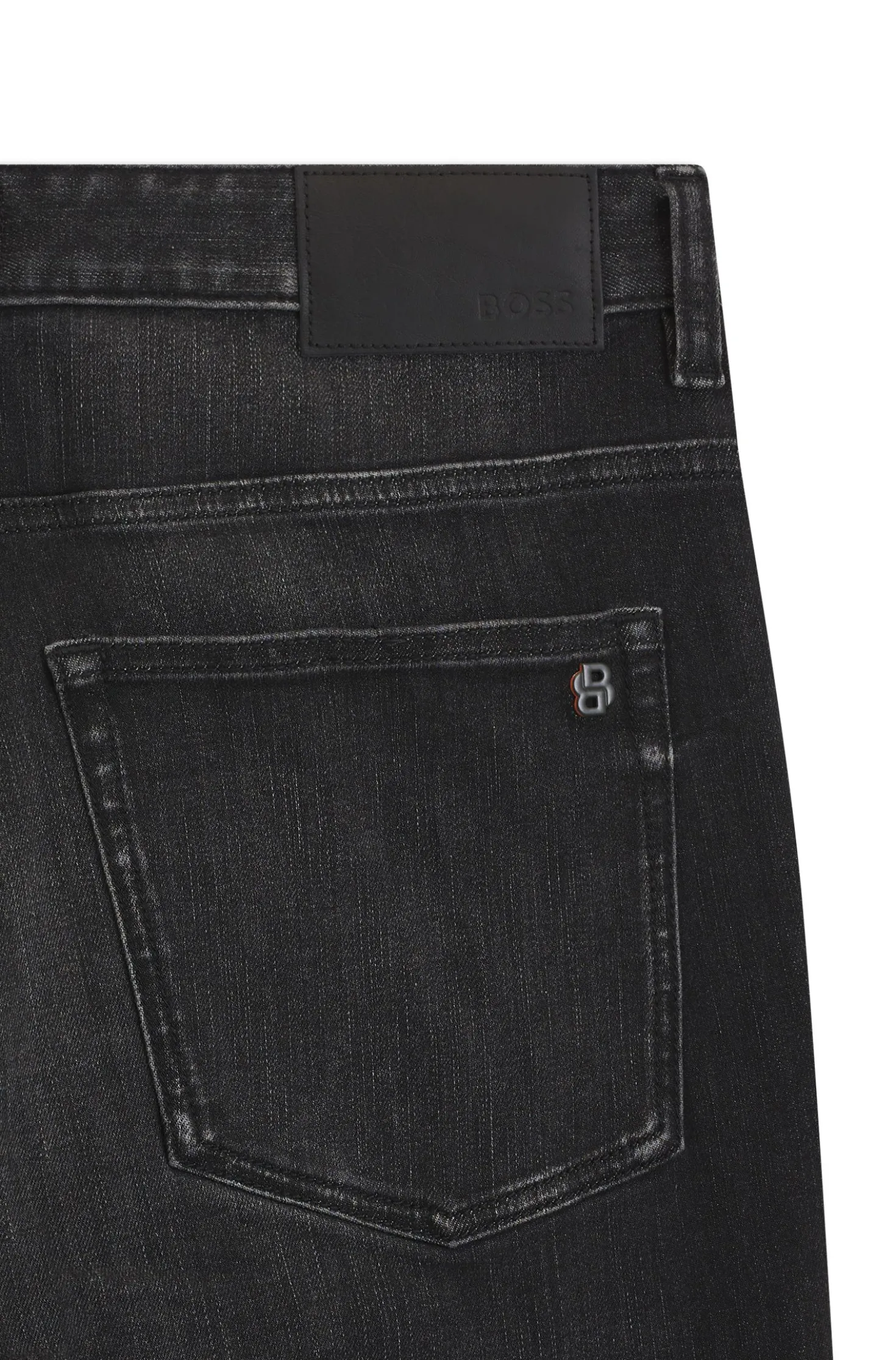Delaware slim-fit jeans in black stretch denim
