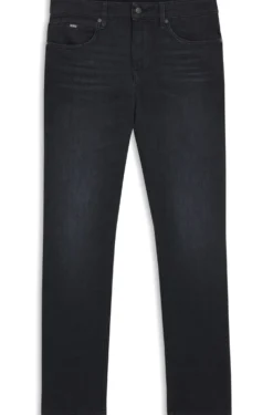 Delaware Slim-fit jeans in black super-soft Italian denim