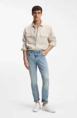 Delaware slim-fit jeans in blue soft-motion denim