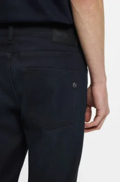 Delaware slim-fit jeans in blue knitted denim