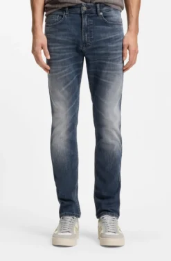 Delaware slim-fit jeans in blue-black stretch denim