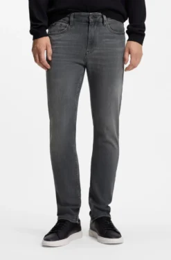Delaware slim-fit jeans in grey stretch denim
