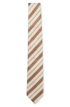 Diagonal-stripe tie in Italian-made silk