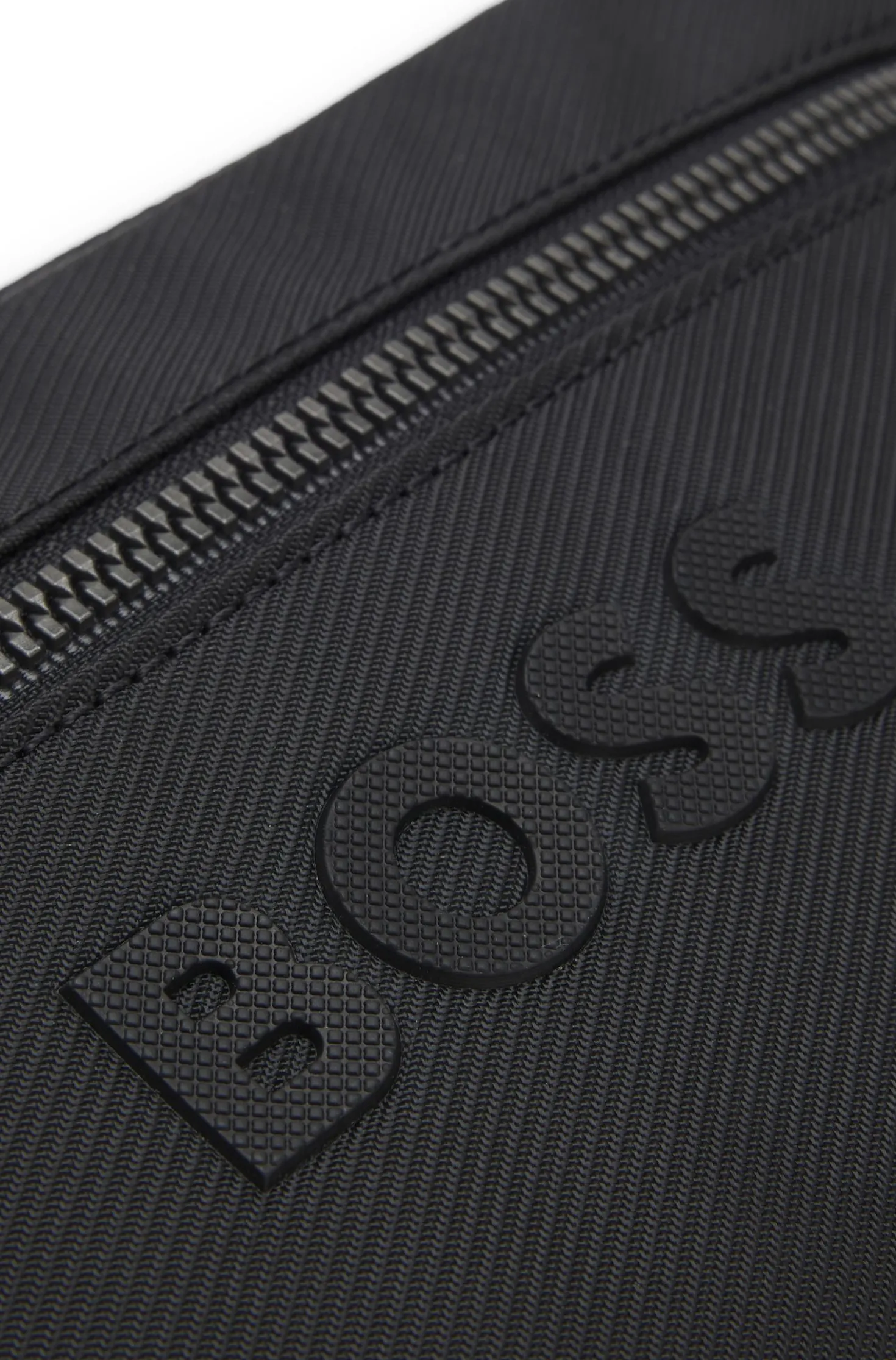 Diamond-structured crossbody bag with tonal logo