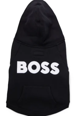 Dog hoodie in a cotton blend with contrast logo