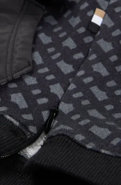 Dog hoodie with monogram pattern