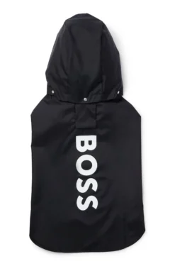 Dog raincoat in waterproof fabric with contrast logo