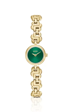Double B Dressy green-dial watch with monogram bracelet