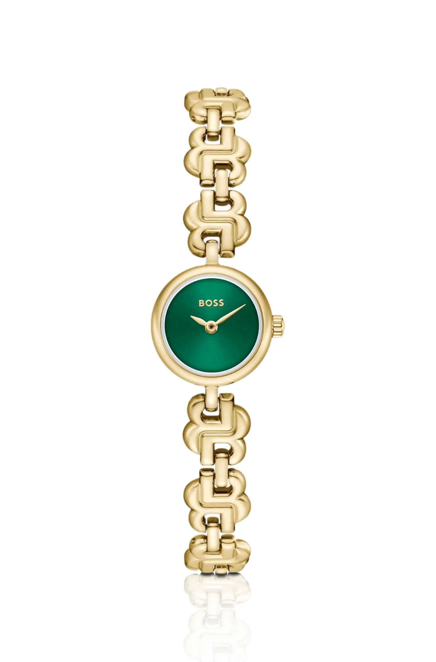 Double B Dressy green-dial watch with monogram bracelet
