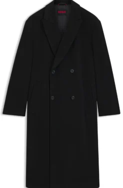 Double-breasted coat in a wool blend