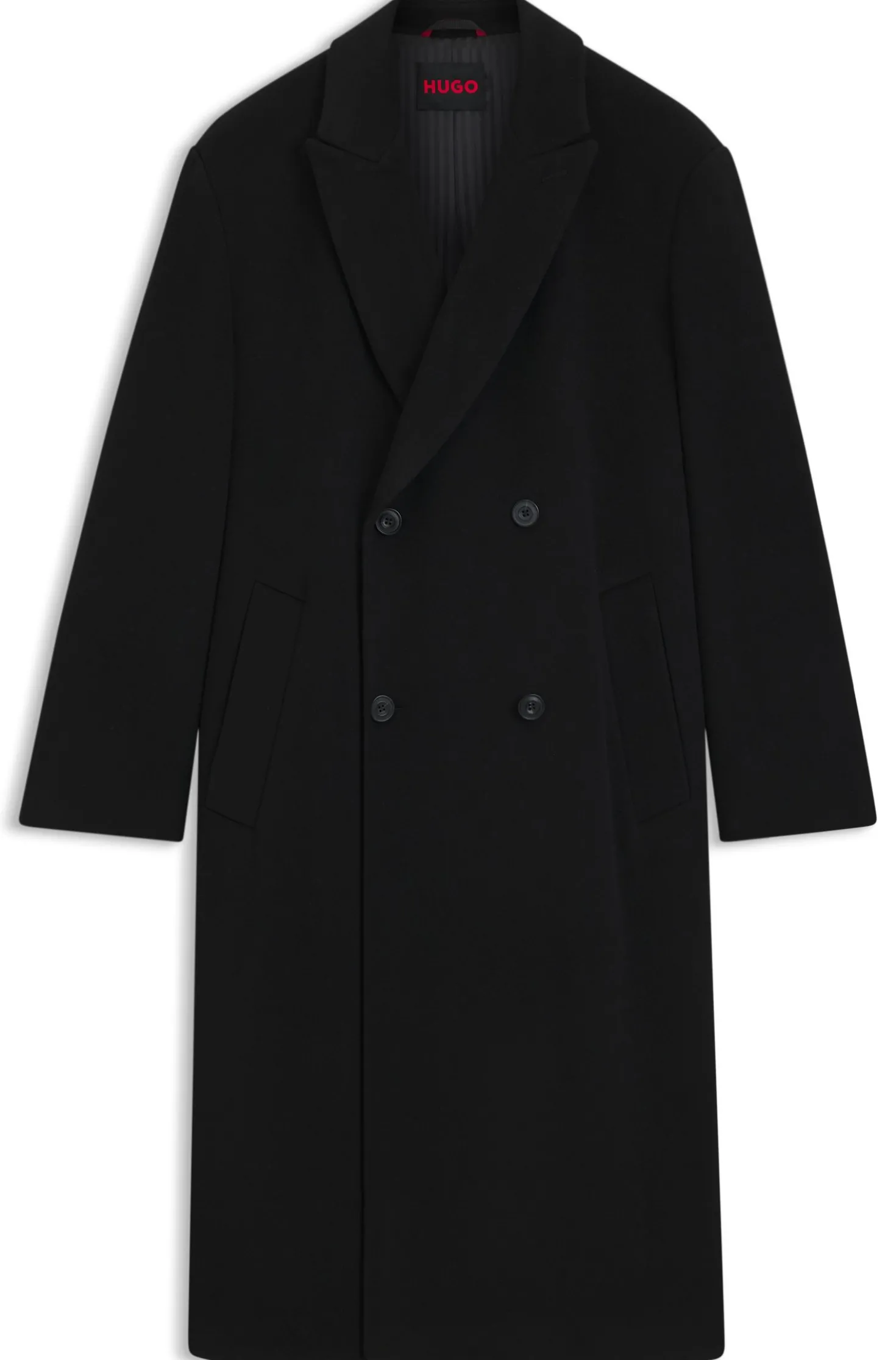 Double-breasted coat in a wool blend