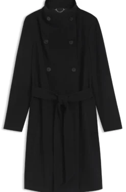 Double-breasted coat in a wool blend
