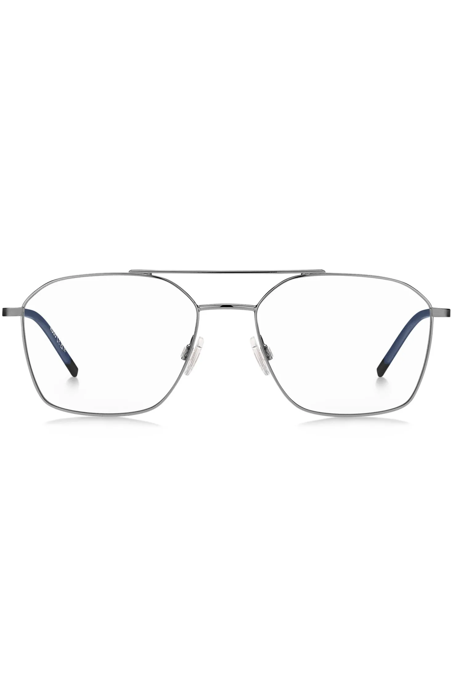Double-bridge optical frames with blue end-tips