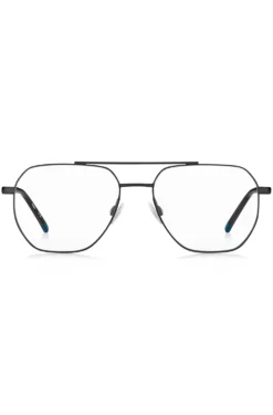 Double-bridge optical frames in black metal