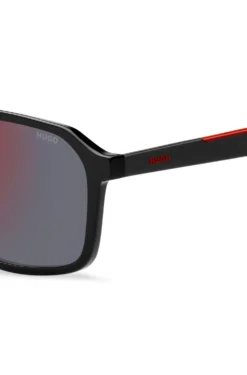Double-bridge sunglasses with two-tone temples