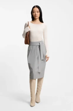 Double-layered jersey top in sheer jersey