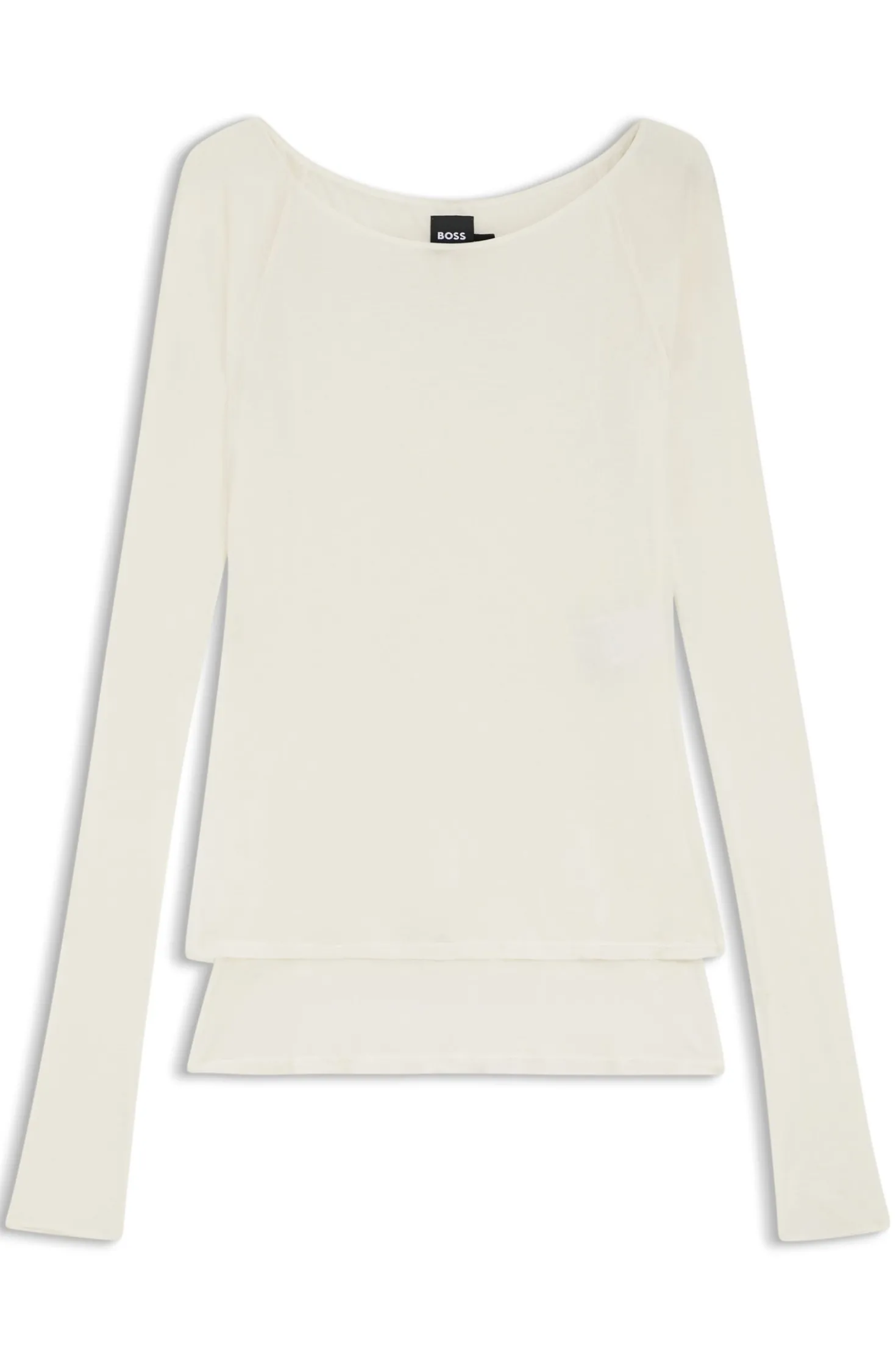 Double-layered jersey top in sheer jersey