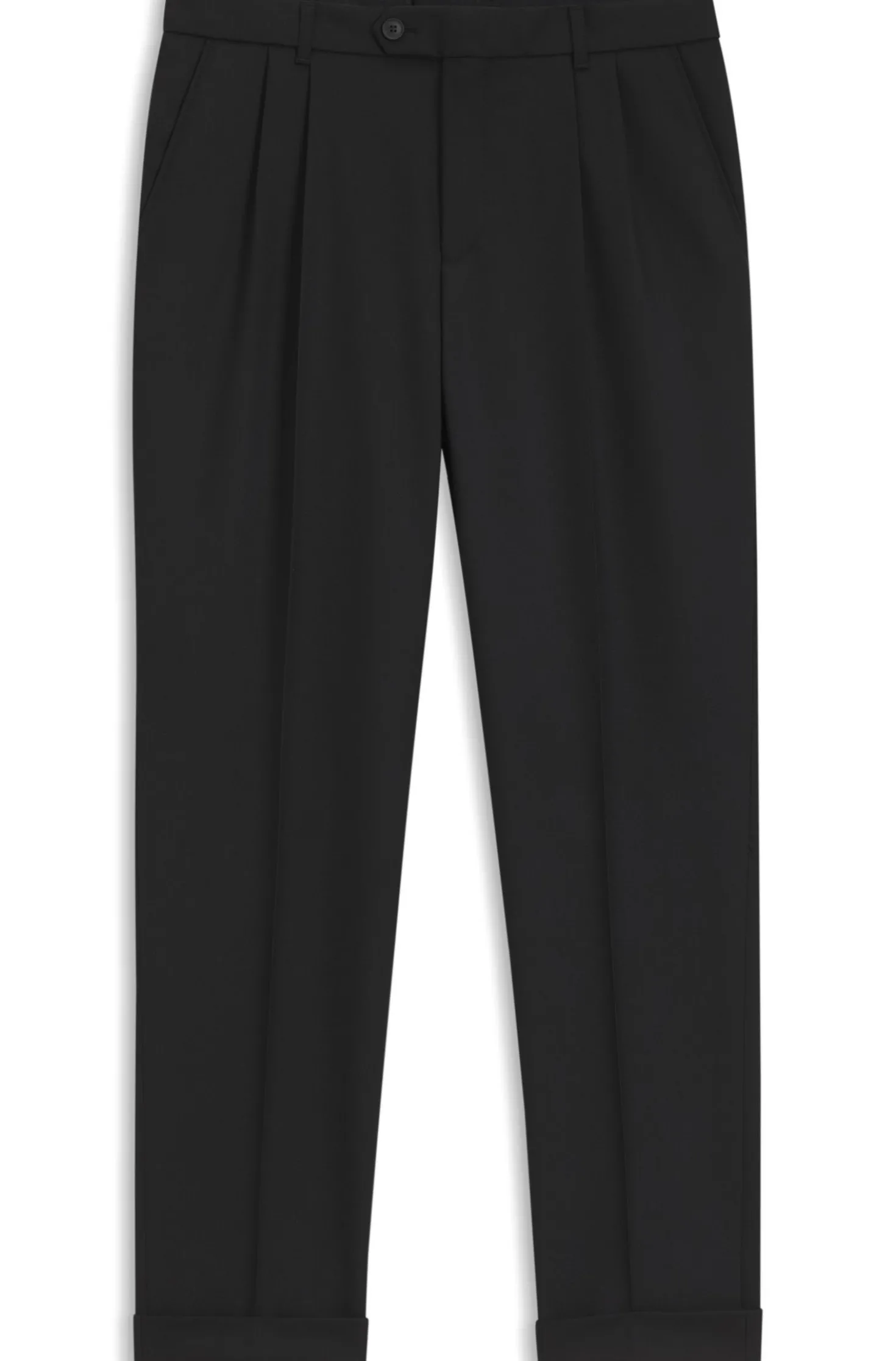 Double-pleat trousers in virgin wool