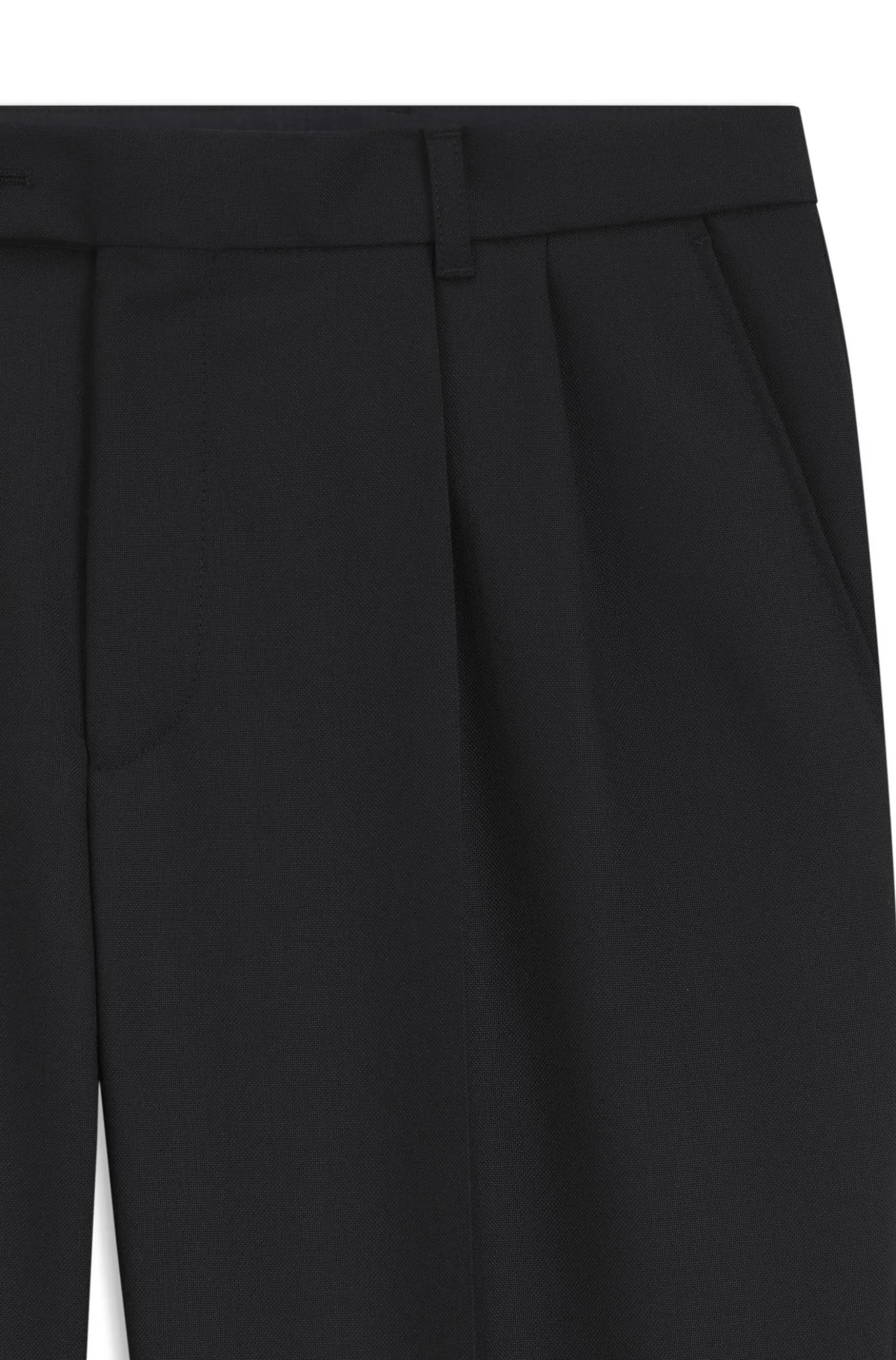 Double-pleat trousers in virgin wool