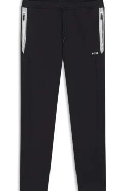 Drawstring trousers in cotton-blend jersey