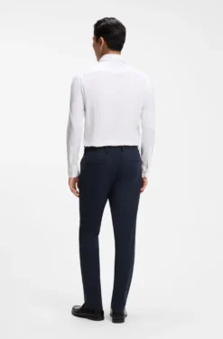 Dressletic slim-fit trousers in washable stretch jersey