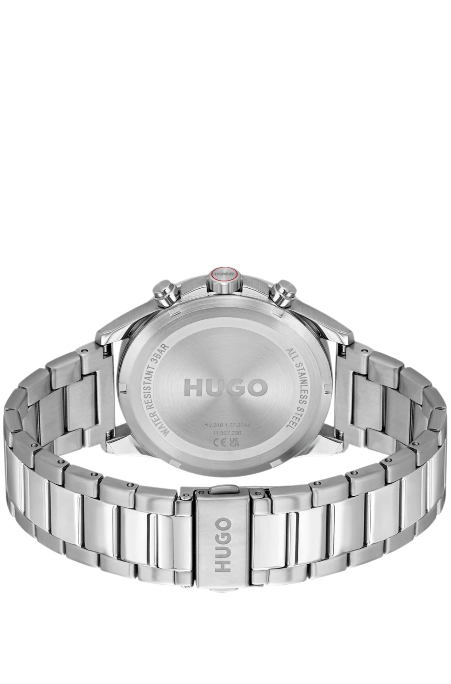 #Drift black-dial watch in stainless steel