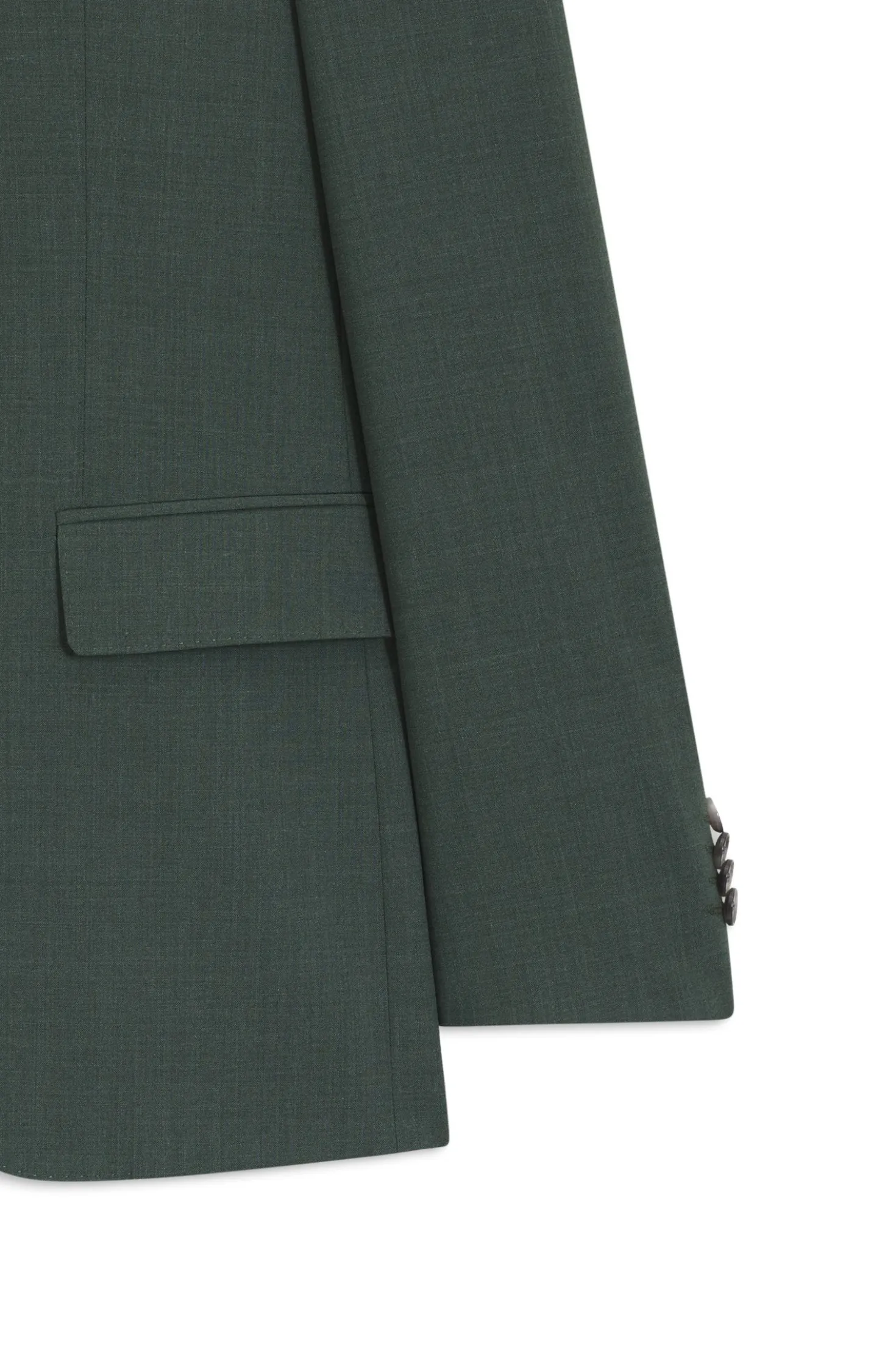 Easy-care suit in stretch cloth with wool