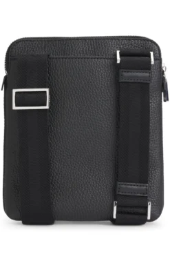 Envelope bag in Italian leather with embossed logo