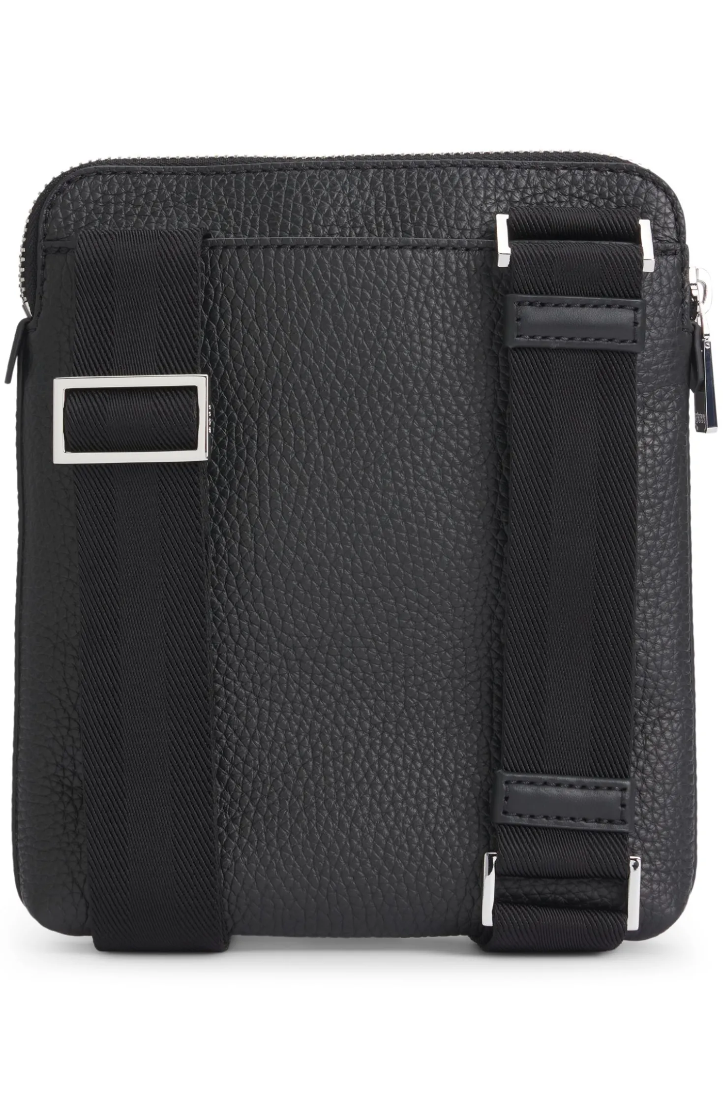 Envelope bag in Italian leather with embossed logo