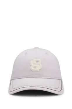 Equestrian cotton cap with Double B monogram