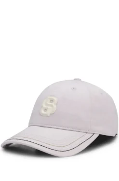 Equestrian cotton cap with Double B monogram
