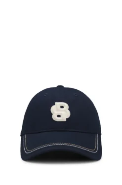 Equestrian cotton cap with Double B monogram