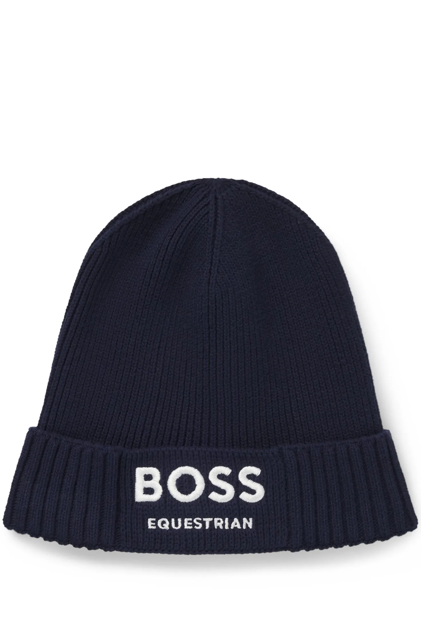Equestrian fisherman beanie hat in cotton