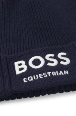 Equestrian fisherman beanie hat in cotton