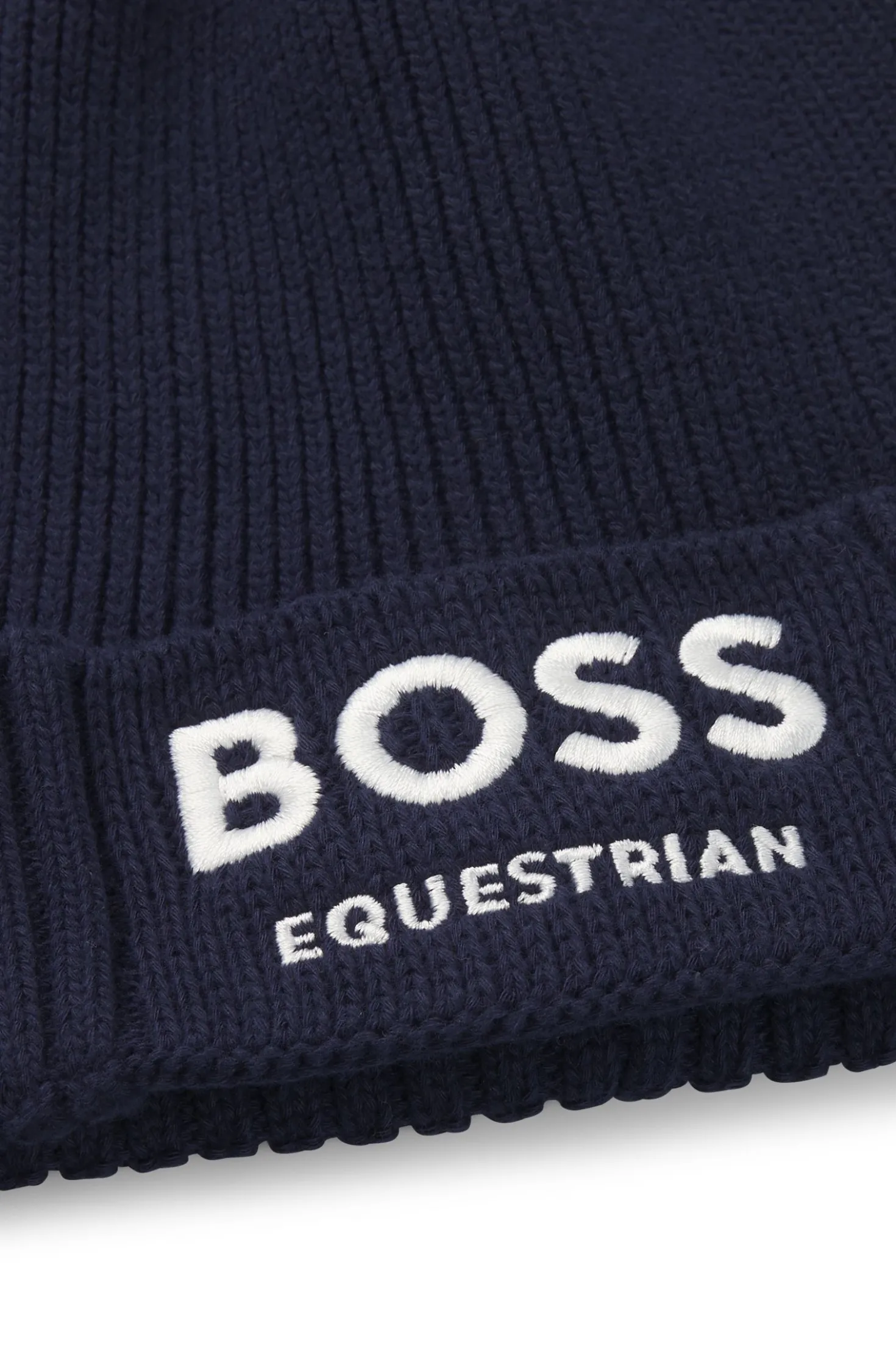 Equestrian fisherman beanie hat in cotton