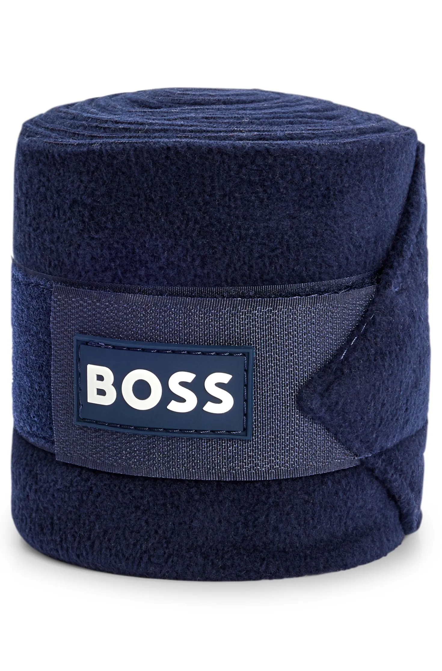 Equestrian fleece circulation bandages with branding