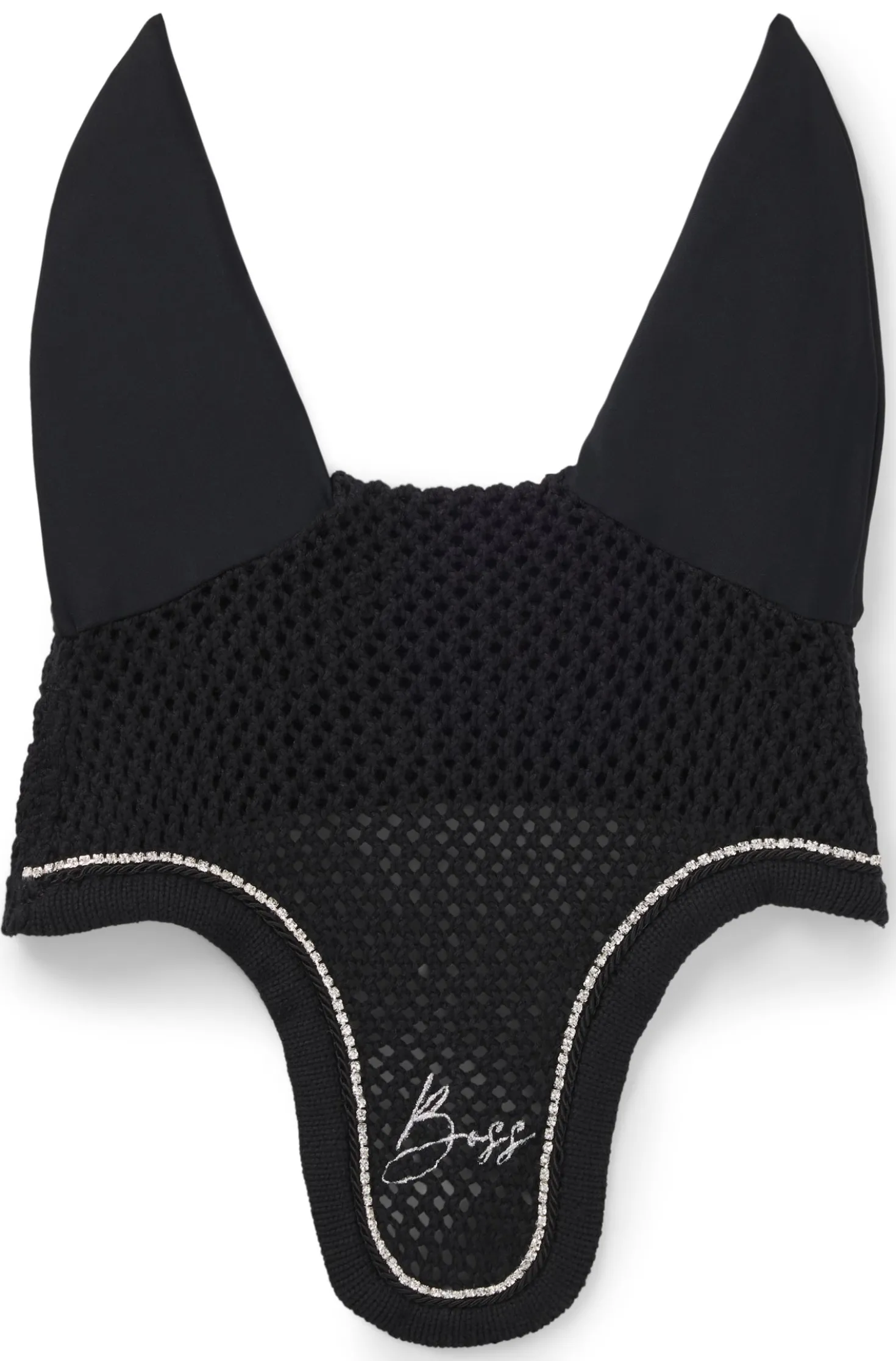 Equestrian fly veil with crystal trim