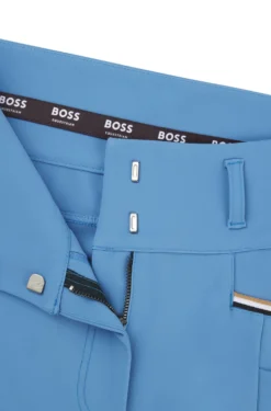 Equestrian full-grip breeches with four-way stretch