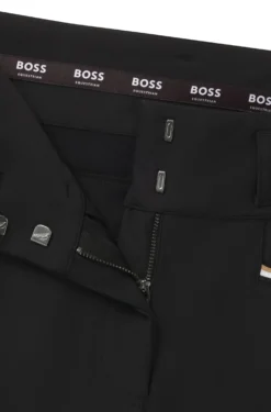 Equestrian high-waisted slim-fit breeches with knee grip