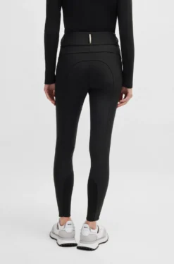 Equestrian high-waisted slim-fit breeches with knee grip