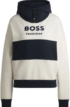 Equestrian hoodie in Italian stretch cotton