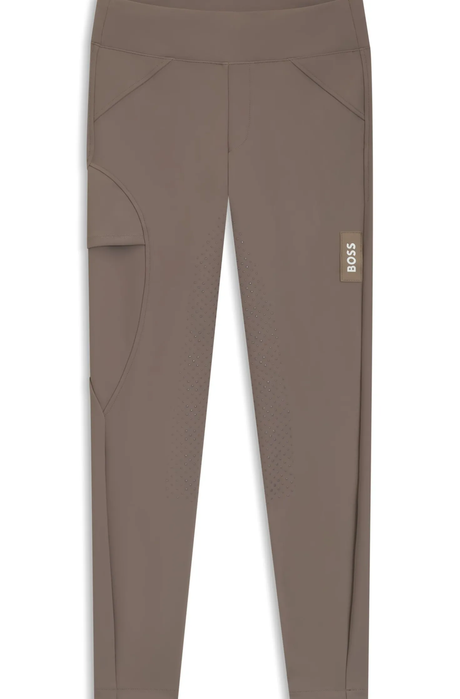 Equestrian hybrid breeches with silicone grips