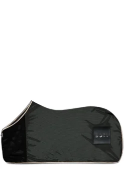 Equestrian mesh fly rug with logo patch