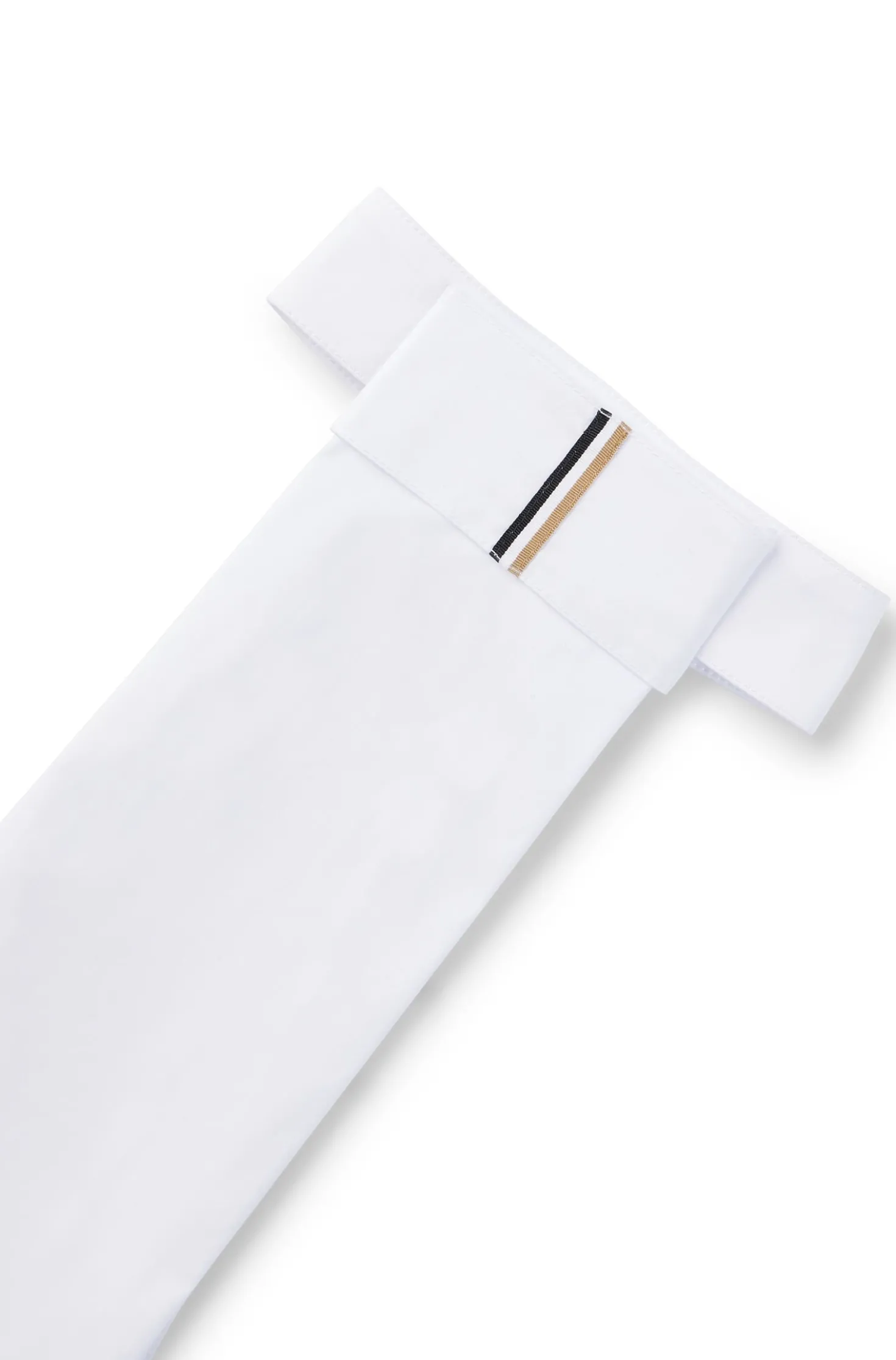 Equestrian one-piece plastron with signature stripe