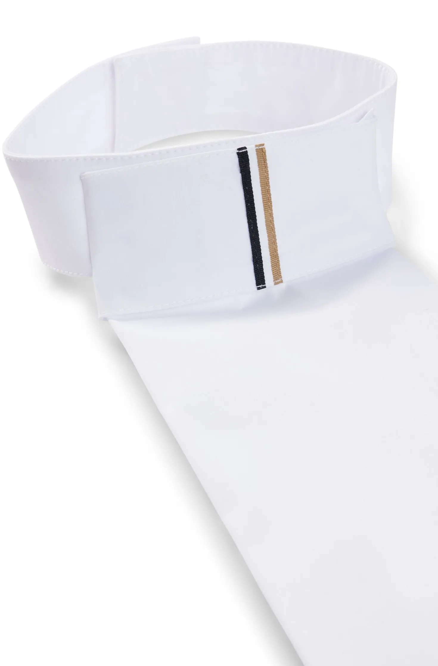 Equestrian one-piece plastron with signature stripe