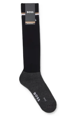 Equestrian riding socks with signature stripe and branding