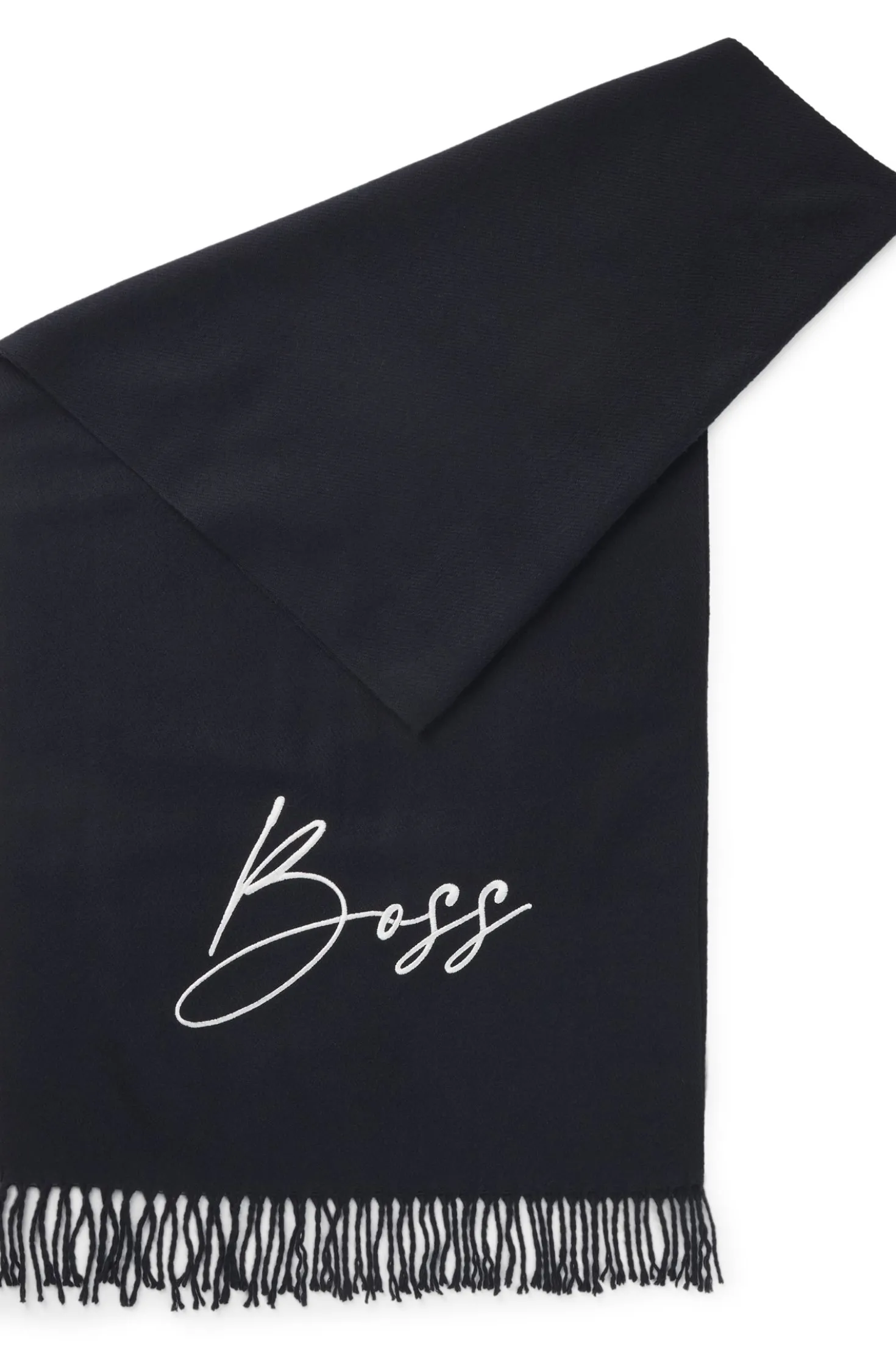 Equestrian scarf with embroidered logo