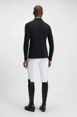 Equestrian show jacket in perforated stretch fabric