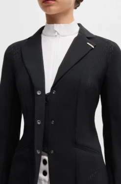 Equestrian show jacket in perforated material