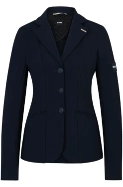 Equestrian show jacket with logo patch